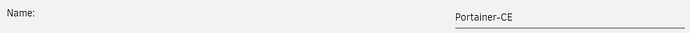 Portainer Name Setup