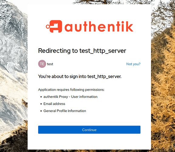 Authentik_Redirecting_To