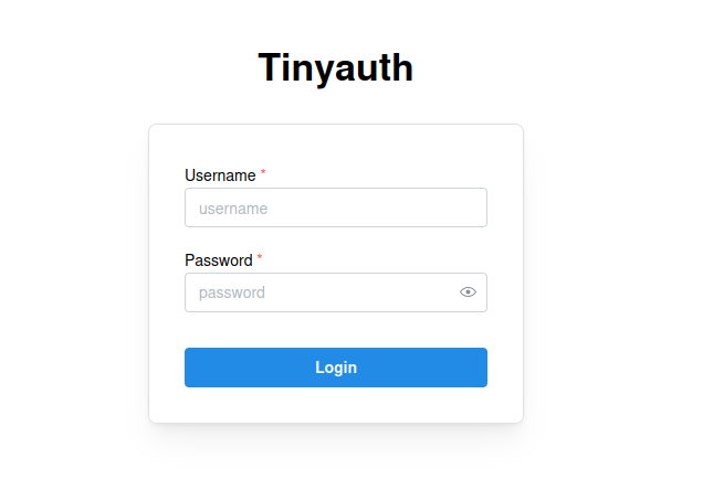 tinyauth login